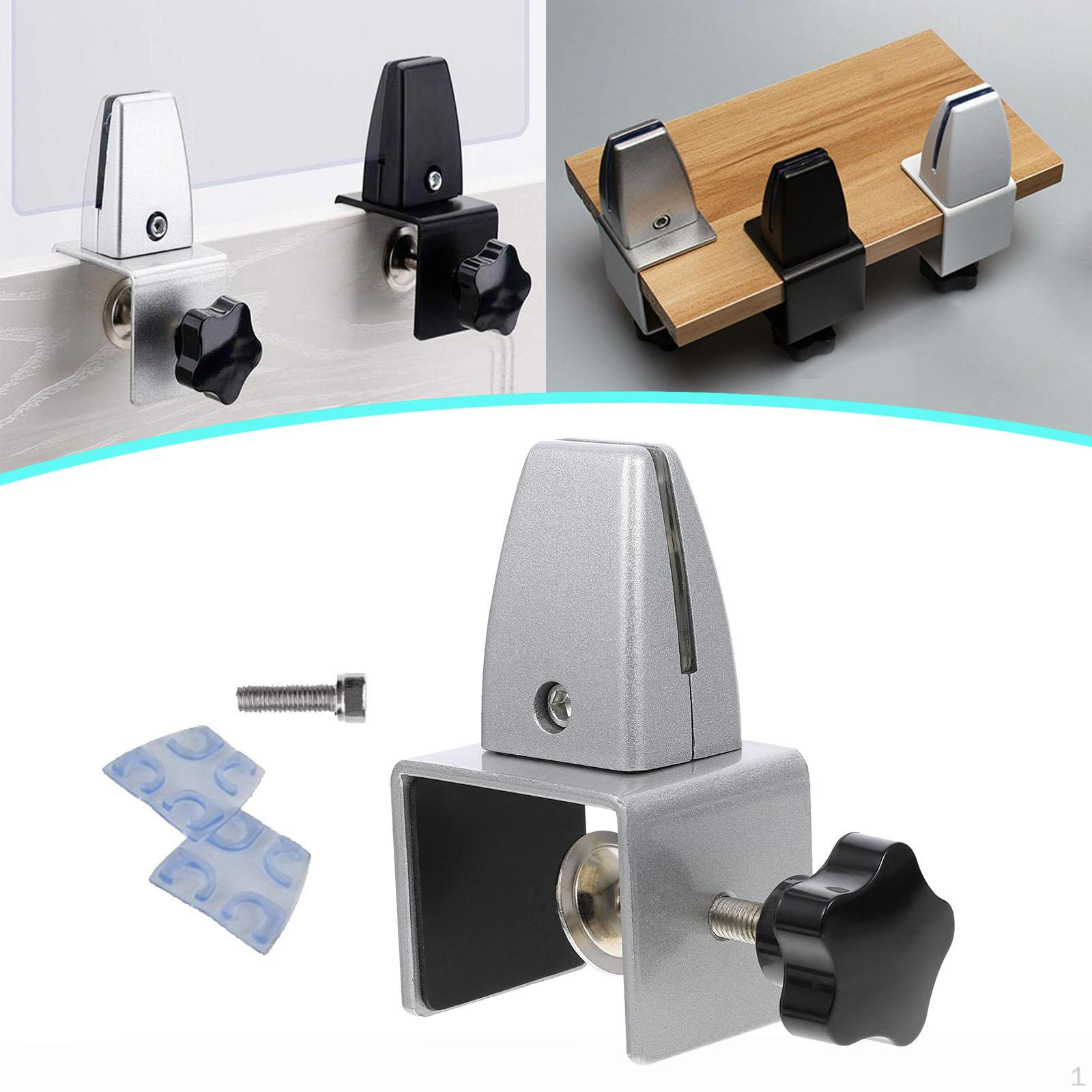 Настольный зажим для перегородок, регулируемый, подходит для панелей толщиной 0,4-2 см, аксессуары, держатель для защитного экрана от капель, серебряный